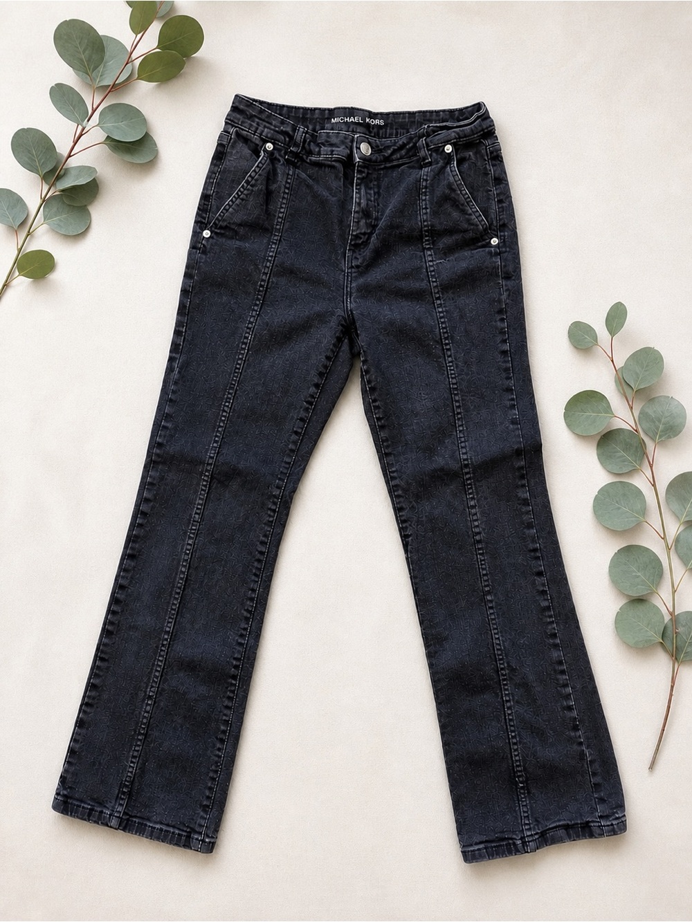 Michael Kors Black Jeans with Seamed Front & Back Size 6